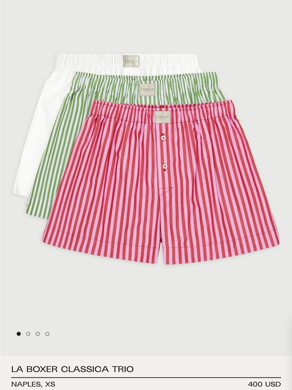 COMME SI LA BOXER CLASSICA TRIO